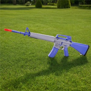儿童夏季户外电子玩具M416射击沙滩自动水枪高压塑料DIY组装爆破器