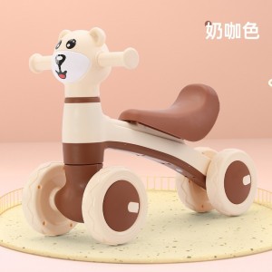 儿童平衡车无脚踏1-3岁宝宝滑行车四轮学步车音乐灯光玩具车新款