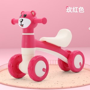 儿童平衡车无脚踏1-3岁宝宝滑行车四轮学步车音乐灯光玩具车新款