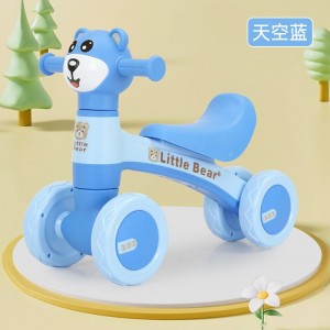 儿童平衡车无脚踏1-3岁宝宝滑行车四轮学步车音乐灯光玩具车新款