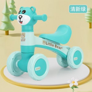 儿童平衡车无脚踏1-3岁宝宝滑行车四轮学步车音乐灯光玩具车新款