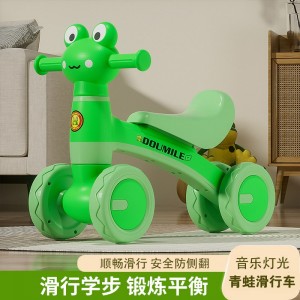 儿童四轮平衡车宝宝滑行车防侧翻带灯光音乐学步车1-3岁扭扭车